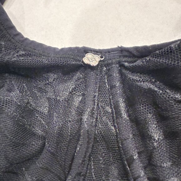 Breezies Black Lace Applique Bra 48C Full Coverage Underwire - Picture 2 of 4